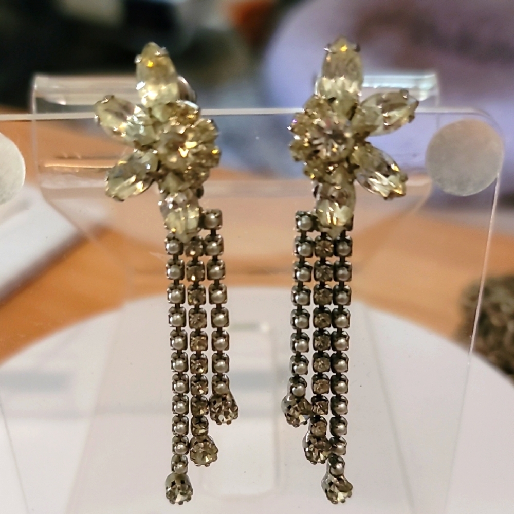 Estate Sale Rhinestone Earrings